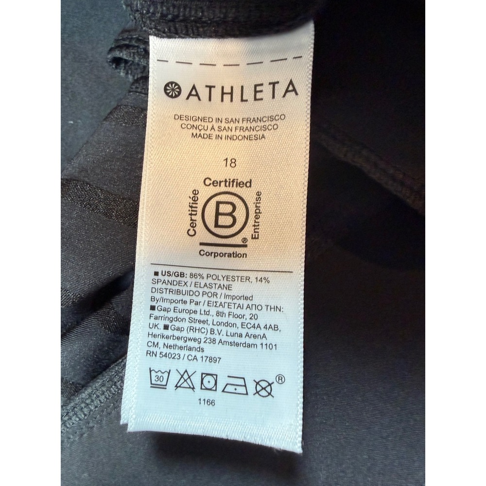 Athleta Brooklyn Textured City Stripe Ankle Pant Sz 18 Active Travel Trousers - Picture 5 of 7
